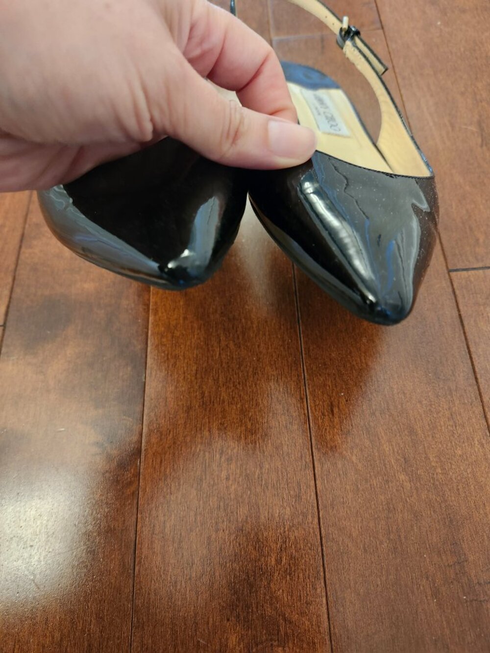 Jimmy Choo slingback flats in black patent leather size 37.5 - Picture 4 of 9